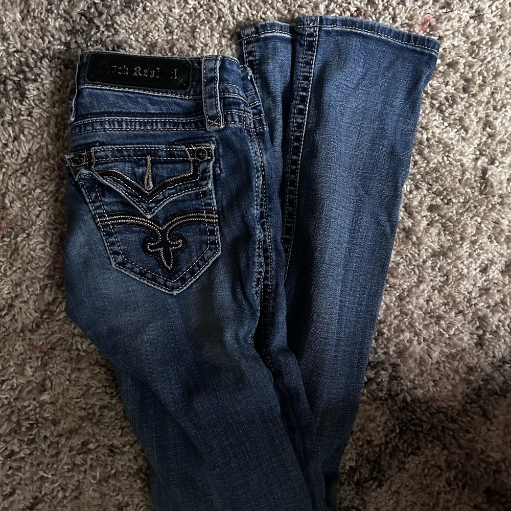 Rock Revival Women's Dark Blue straight leg Jeans size 25
